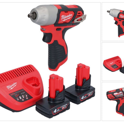 Milwaukee M12 BIW38-402 Akku Schlagschrauber 12 V 135 Nm 3/8˝ + 2x Akku 4,0 Ah + Ladegerät