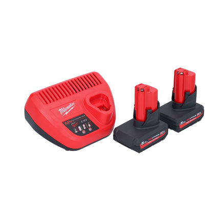 Avvitatore a impulsi a batteria Milwaukee M12 BIW38-502 12 V 135 Nm 3/8" + 2x batteria ricaricabile 5,0 Ah + caricabatterie