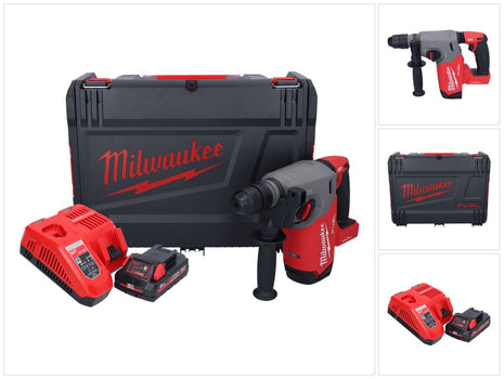 Milwaukee M18 ONEFHX-301X martello combinato a batteria 18 V 2,5 J SDS-Plus Brushless + 1x batteria ricaricabile 3,0 Ah + caricatore + scatola HD