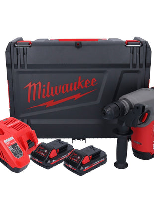 Milwaukee M18 ONEFHX-302X Akku Kombihammer 18 V 2,5 J SDS-Plus Brushless + 2x Akku 3,0 Ah + Ladegerät + HD-Box