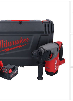 Milwaukee M18 ONEFHX-501X Martello combinato a batteria 18 V 2,5 J SDS-Plus Brushless + 1x batteria ricaricabile 5,0 Ah + caricabatterie + HD box