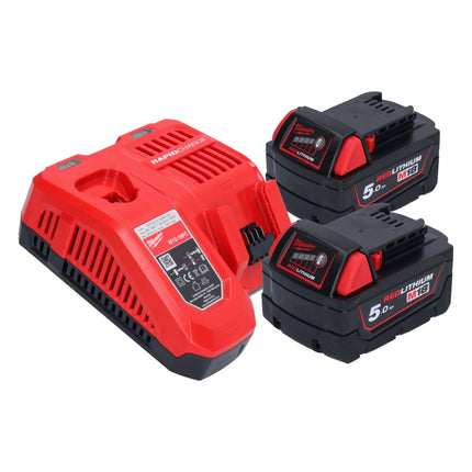 Milwaukee M18 ONEFHX-502X Martello combinato a batteria 18 V 2,5 J SDS-Plus Brushless + 2x batteria ricaricabile 5,0 Ah + caricatore + scatola HD