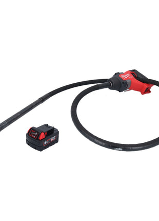 Vibrateur à béton sur batterie Milwaukee M18 FCVN24-501 18 V 2,4 m sans balais + 1x batterie 5,0 Ah - sans chargeur