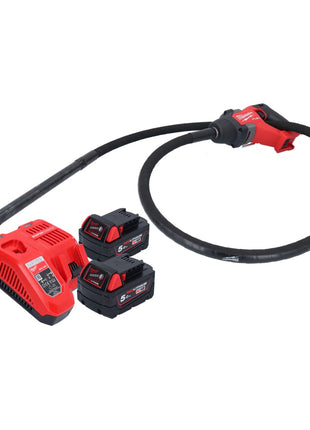 Milwaukee M18 FCVN24-502 Akumulatorowy wibrator do betonu 18 V 2,4 m bezszczotkowy + 2x akumulator 5,0 Ah + ładowarka