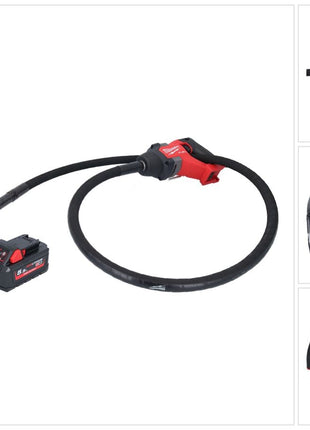 Vibrateur à béton sur batterie Milwaukee M18 FCVN24-551 18 V 2,4 m sans balais + 1x batterie 5,5 Ah - sans chargeur