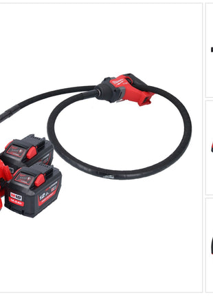 Milwaukee M18 FCVN24-122 Akku Betonrüttler 18 V 2,4 m Brushless + 2x Akku 12,0 Ah + Ladegerät