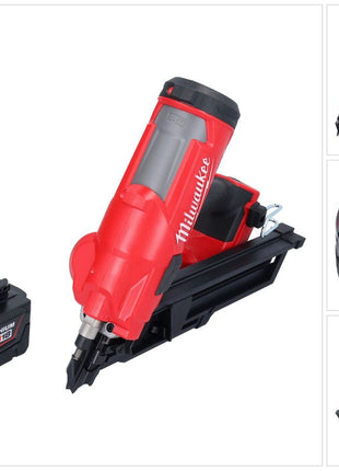 Milwaukee M18 FFN-501 Akku Nagler 18 V 50 - 90 mm Brushless + 1x Akku 5,0 Ah - ohne Ladegerät