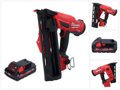 Milwaukee M18 FN16GA-301 Cordless nailer 18 V 32 - 64 mm brushless + 1x rechargeable battery 3.0 Ah - without charger