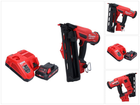 Milwaukee M18 FN16GA-301 Cordless nailer 18 V 32 - 64 mm brushless + 1x rechargeable battery 3.0 Ah + charger