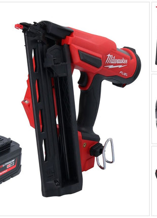 Milwaukee M18 FN16GA-551 Gwoździarka akumulatorowa 18 V 32 - 64 mm bezszczotkowa + 1x akumulator 5,5 Ah - bez ładowarki