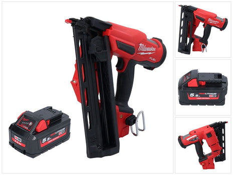 Clavadora a batería Milwaukee M18 FN16GA-551 18 V 32 - 64 mm sin escobillas + 1x batería 5,5 Ah - sin cargador