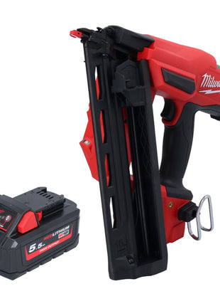 Milwaukee M18 FN16GA-551 Gwoździarka akumulatorowa 18 V 32 - 64 mm bezszczotkowa + 1x akumulator 5,5 Ah - bez ładowarki