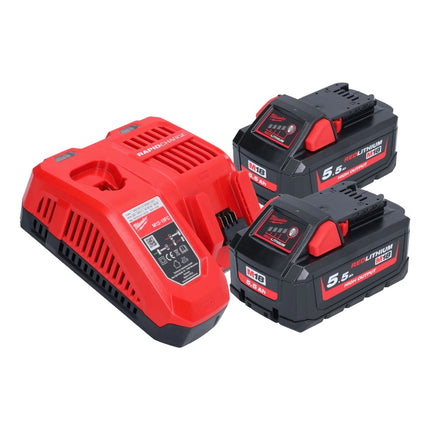 Milwaukee M18 FN16GA-552 Chiodatrice a batteria 18 V 32 - 64 mm brushless + 2x batteria 5,5 Ah + caricabatterie