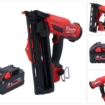 Milwaukee M18 FN16GA-801 Chiodatrice a batteria 18 V 32 - 64 mm brushless + 1x batteria 8,0 Ah - senza caricabatterie