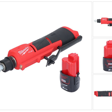 Milwaukee M12 FTB-201 Raschiagomme a batteria 12 V 7/16" Hex Brushless + 1x batteria ricaricabile 2.0 Ah - senza caricabatterie