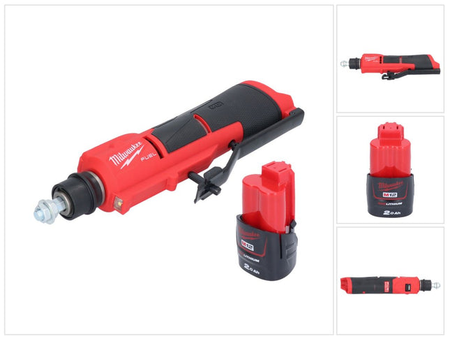 Milwaukee M12 FTB-201 Raschiagomme a batteria 12 V 7/16" Hex Brushless + 1x batteria ricaricabile 2.0 Ah - senza caricabatterie