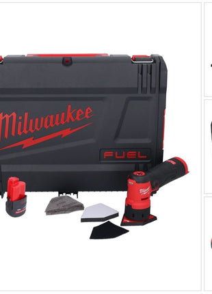 Meuleuse à pointes sur batterie Milwaukee M12 FDSS-251X 12 V 88,8 x 63,5 mm sans balais + 1x batterie 2,5 Ah + chargeur + boîtier HD