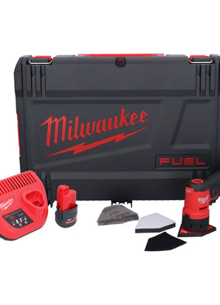 Meuleuse à pointes sur batterie Milwaukee M12 FDSS-251X 12 V 88,8 x 63,5 mm sans balais + 1x batterie 2,5 Ah + chargeur + boîtier HD