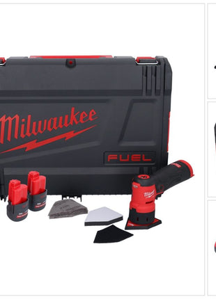 Milwaukee M12 FDSS-252X Akku Punktschleifer 12 V 88,8 x 63,5 mm Brushless + 2x Akku 2,5 Ah + Ladegerät + HD-Box