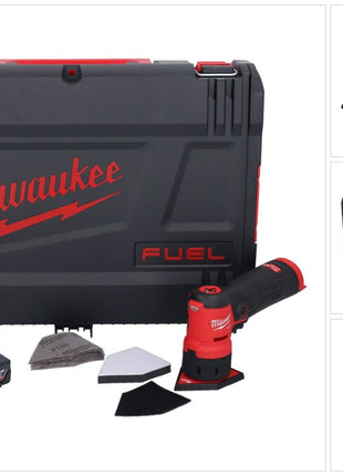 Meuleuse à pointes sur batterie Milwaukee M12 FDSS-401X 12 V 88,8 x 63,5 mm sans balais + 1x batterie 4,0 Ah + boîtier HD - sans chargeur