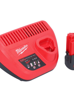 Amoladora puntual a batería Milwaukee M12 FDSS-401X 12 V 88,8 x 63,5 mm sin escobillas + 1x batería 4,0 Ah + cargador + caja HD