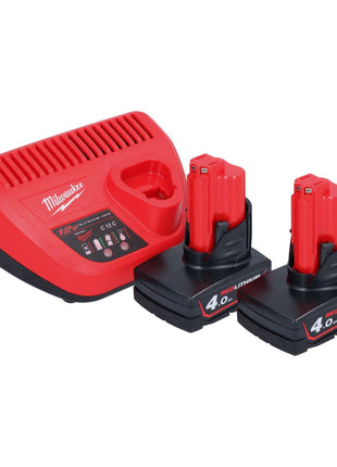 Milwaukee M12 FDSS-402X Akku Punktschleifer 12 V 88,8 x 63,5 mm Brushless + 2x Akku 4,0 Ah + Ladegerät + HD-Box