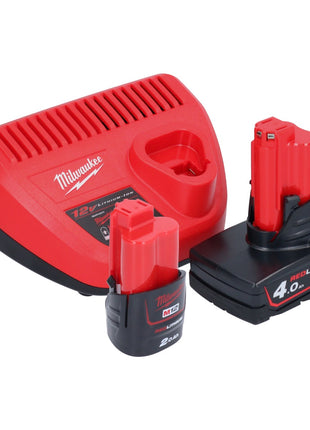 Milwaukee M12 FDSS-422X Akku Punktschleifer 12 V 88,8 x 63,5 mm ( 4933479681 ) Brushless + 1x Akku 2,0 Ah + 1x Akku 4,0 Ah + Ladegerät + HD-Box