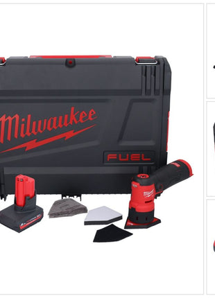 Amoladora puntual a batería Milwaukee M12 FDSS-501X 12 V 88,8 x 63,5 mm sin escobillas + 1x batería 5,0 Ah + cargador + caja HD