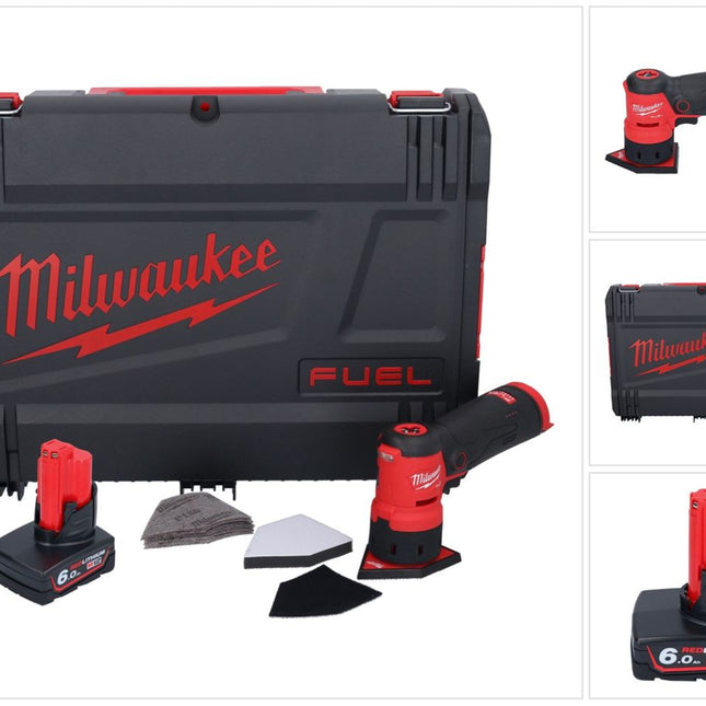 Milwaukee M12 FDSS-601X Akku Punktschleifer 12 V 88,8 x 63,5 mm Brushless + 1x Akku 6,0 Ah + HD-Box - ohne Ladegerät