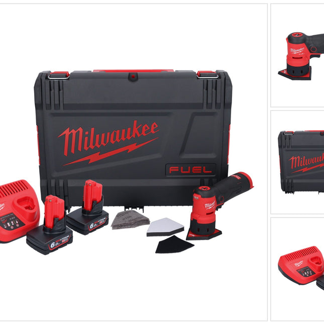 Milwaukee M12 FDSS-602X Akku Punktschleifer 12 V 88,8 x 63,5 mm Brushless + 2x Akku 6,0 Ah + Ladegerät + HD-Box