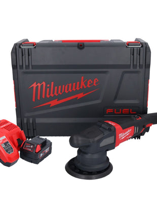 Polisseuse excentrique sur batterie Milwaukee M18 FROP21-501X 18 V 150 mm brushless + 1x batterie 5,0 Ah + chargeur + boîtier HD