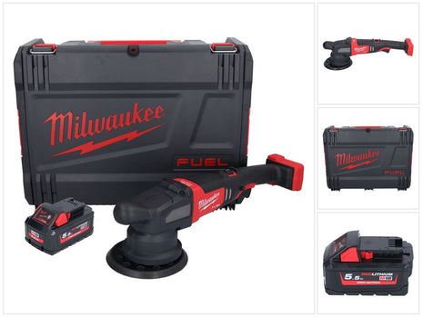 Milwaukee M18 FROP21-551X Akumulatorowa polerka mimośrodowa 18 V 150 mm bezszczotkowa + 1x akumulator 5,5 Ah + skrzynka HD - bez ładowarki