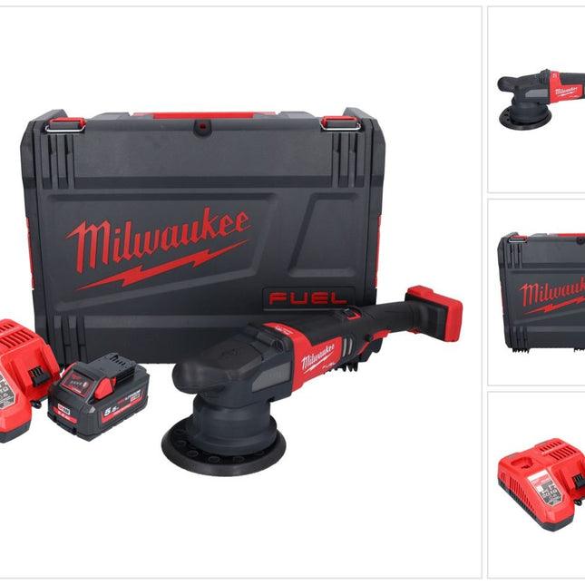 Milwaukee M18 FROP21-551X Akku Exzenter Polierer 18 V 150 mm Brushless + 1x Akku 5,5 Ah + Ladegerät + HD-Box
