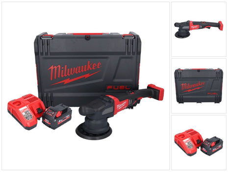 Milwaukee M18 FROP21-551X Akumulatorowa polerka mimośrodowa 18 V 150 mm bezszczotkowa + 1x akumulator 5,5 Ah + ładowarka + pudełko HD