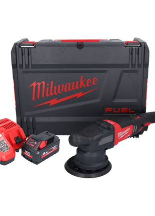 Pulidora excéntrica a batería Milwaukee M18 FROP21-551X 18 V 150 mm sin escobillas + 1x batería 5,5 Ah + cargador + caja HD