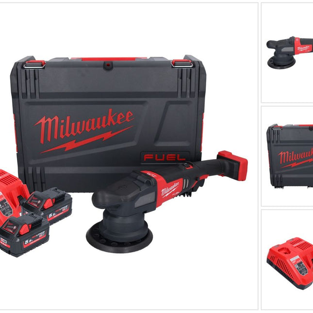 Milwaukee M18 FROP21-552X Akku Exzenter Polierer 18 V 150 mm Brushless + 2x Akku 5,5 Ah + Ladegerät + HD-Box