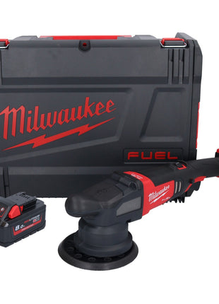 Pulidora excéntrica a batería Milwaukee M18 FROP21-801X 18 V 150 mm sin escobillas + 1x batería 8,0 Ah + caja HD - sin cargador