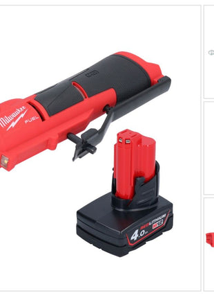 Milwaukee M12 FTB-401 Akumulatorowy skrobak do opon 12 V 7/16" Hex Bezszczotkowy +1x akumulator 4,0 Ah - bez ładowarki