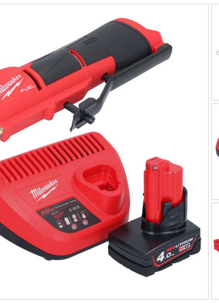 Milwaukee M12 FTB-401 Ponceuse à pneu sans fil 12 V 7/16'' Hex Brushless + 1x batterie 4.0 Ah + chargeur