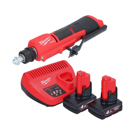Milwaukee M12 FTB-402 Akku Reifenaufrauer 12 V 7/16" Hex Brushless + 2x Akku 4,0 Ah + Ladegerät