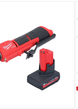 Milwaukee M12 FTB-501 Ponceuse à pneu sans fil 12 V 7/16'' Hex Brushless + 1x batterie 5,0 Ah - sans chargeur