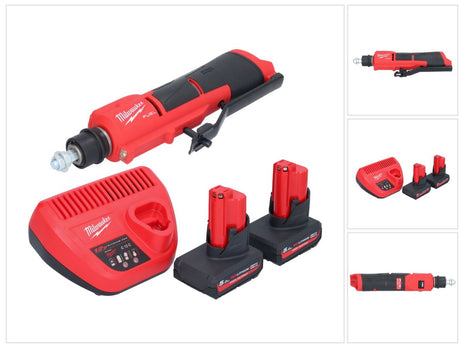 Milwaukee M12 FTB-502 Ponceuse à pneu sans fil 12 V 7/16'' Hex Brushless + 2x Batterie 5,0 Ah + Chargeur