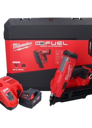 Milwaukee M18 FFN21-401C Gwoździarka akumulatorowa 18 V 50 - 90 mm bezszczotkowa + 1x akumulator 4,0 Ah + ładowarka + walizka