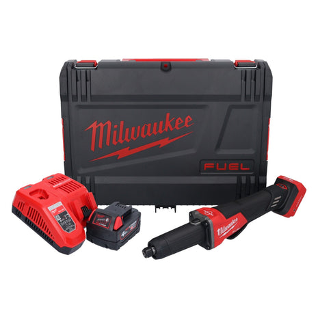 Milwaukee M18 FDGROVPDB-401X Akumulatorowa szlifierka prosta 18 V bezszczotkowa + 1x akumulator 4,0 Ah + ładowarka + pudełko HD