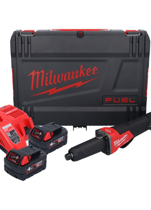 Milwaukee M18 FDGROVPDB-402X Akku Geradschleifer 18 V Brushless + 2x Akku 4,0 Ah + Ladegerät + HD Box