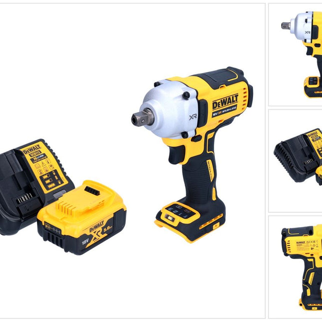 DeWalt DCF 892 P1 Akku Schlagschrauber 18 V 812 Nm 1/2" Brushless + 1x Akku 5,0 Ah + Ladegerät