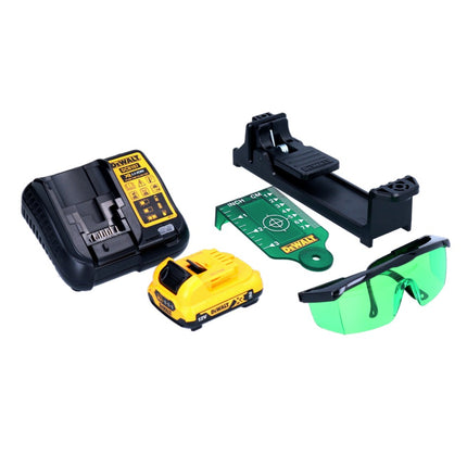 Dewalt DCE 089 D1G Laser multilinea a batteria 12 V 3x 360° verde + 1x batteria ricaricabile 2,0 Ah + caricatore + TSTAK