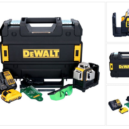 Dewalt DCE 089 D1G Laser multilinea a batteria 12 V 3x 360° verde + 1x batteria ricaricabile 2,0 Ah + caricatore + TSTAK