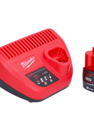 Milwaukee M12 ONEFTR12-201C llave dinamométrica digital a batería 12 V 1/2" 203,4 Nm (4933464970) sin escobillas + 1x batería 2,0 Ah + cargador + estuche