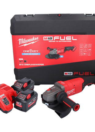 Milwaukee M18 ONEFLAG230XPDB-122C Akku Winkelschleifer 18 V 230 mm ( 4933478783 ) Brushless + 2x Akku 12 Ah + Ladegerät + HD Box